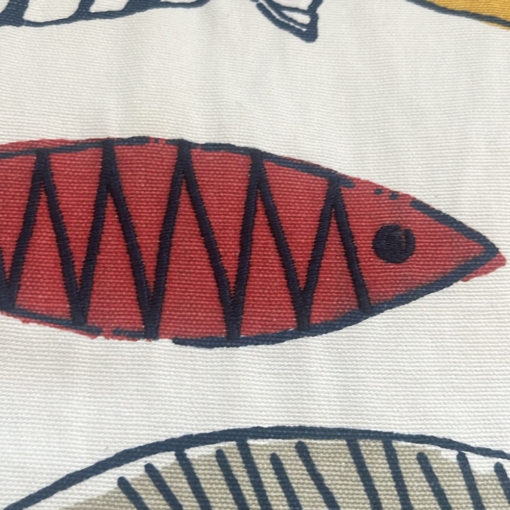 Red and Blue Fish Pattern Pillow Bedding - Picture 2 of 4